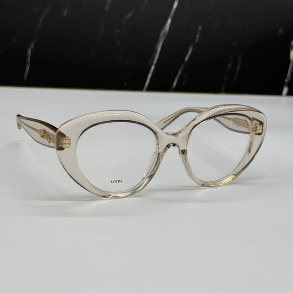 NEW LOEWE LW50088I 057 WOMEN EYEGLASSES TRANSPARENT BEIGE LOEWE EYEWEAR - Picture 5 of 10